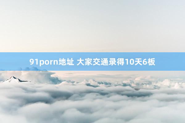   91porn地址 大家交通录得10天6板