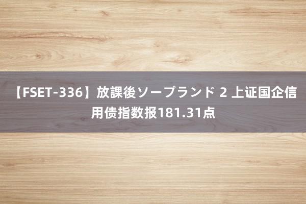   【FSET-336】放課後ソープランド 2 上证国企信用债指数报181.31点