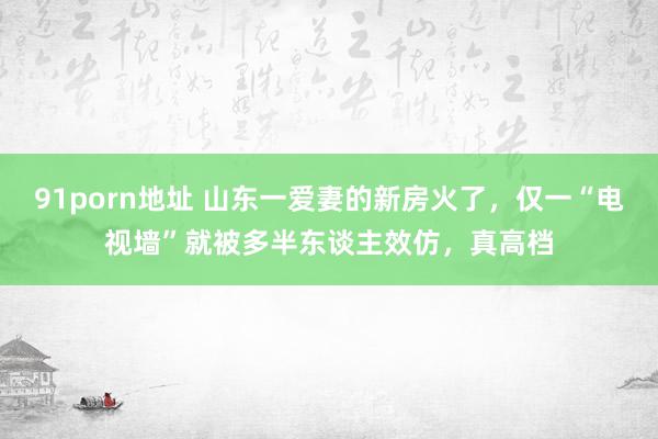   91porn地址 山东一爱妻的新房火了，仅一“电视墙”就被多半东谈主效仿，真高档