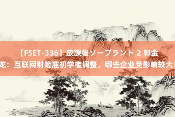   【FSET-336】放課後ソープランド 2 郭金龙：互联网财险准初学槛调整，哪些企业受影响较大？