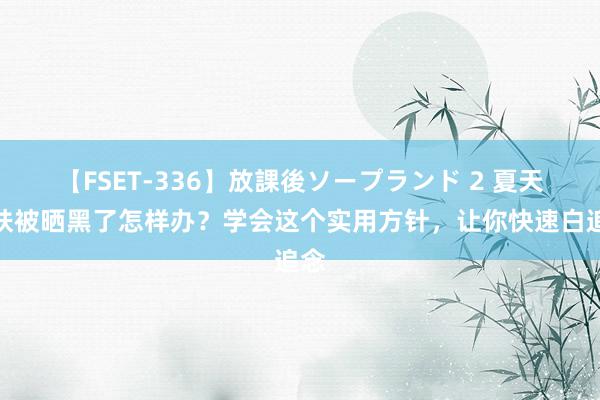   【FSET-336】放課後ソープランド 2 夏天皮肤被晒黑了怎样办？学会这个实用方针，让你快速白追念