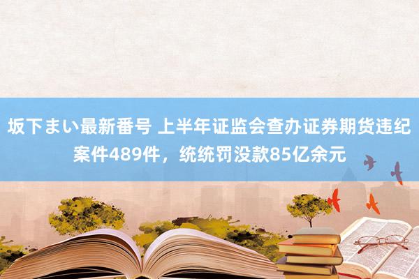   坂下まい最新番号 上半年证监会查办证券期货违纪案件489件，统统罚没款85亿余元